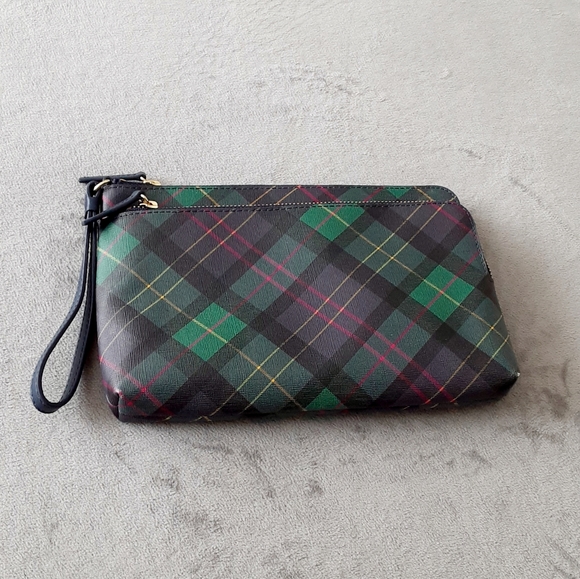 Talbots plaid large wristlet, clutch - Picture 8 of 10
